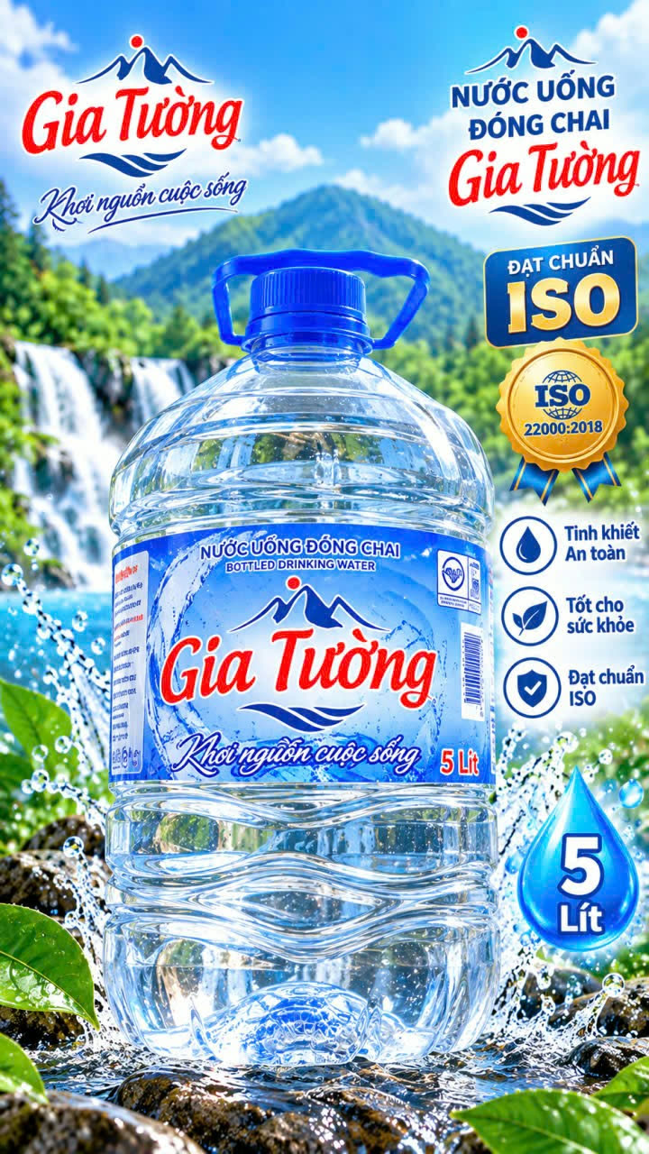 Nước uống đóng can Gia Tường 5 lít