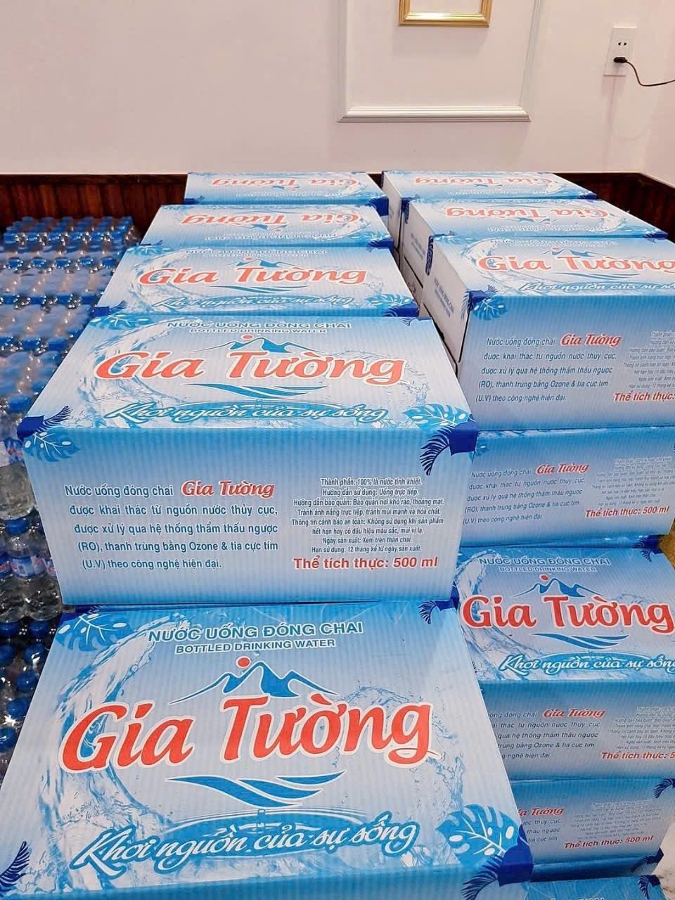 Nước uống đóng chai Gia Tường 500ml — thùng